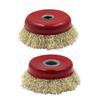 Inner Hole 10/16mm Wire Cup Brush for Drill Brass Coated Steel Crimp Wire Wheel Angle Grinder Remove Rust Deburring