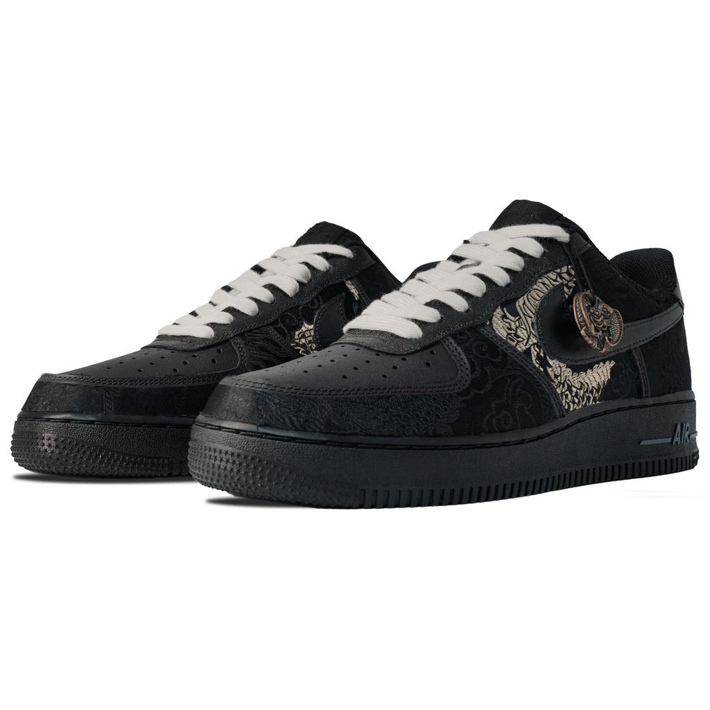 Nike Air Force 1 Low top Skateboard Shoes Unisex Black Gold CW2288-001(Team113--S-BOX)