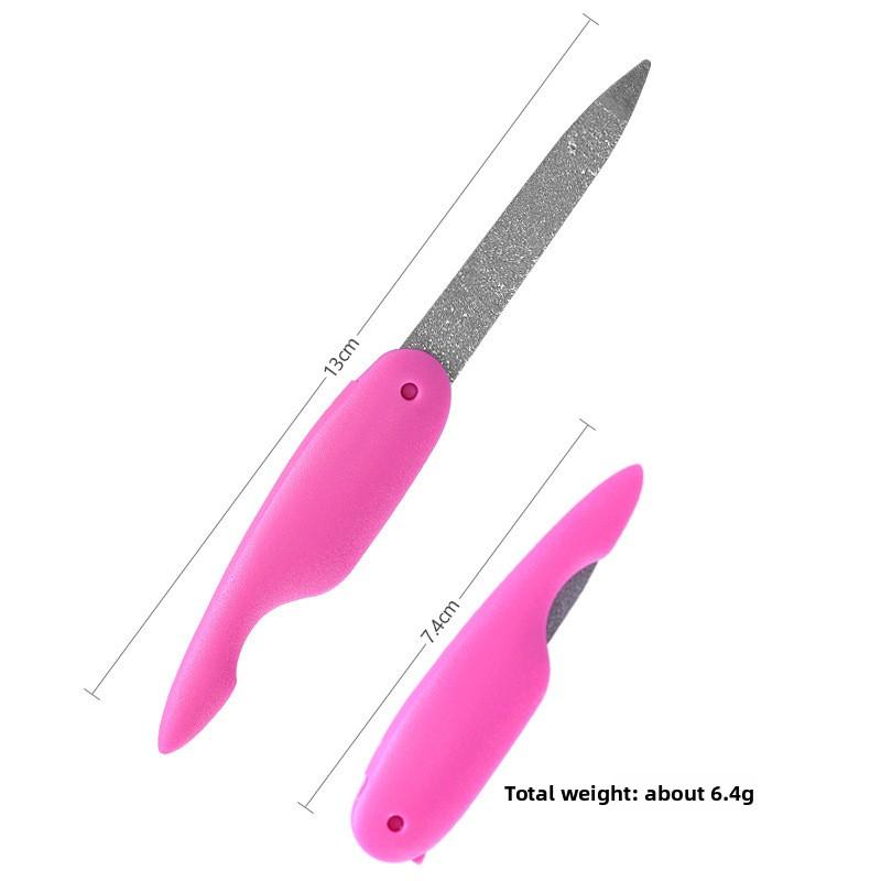 

Компактная складная пилка для ногтей из нержавеющей стали, металлическая полировочная полоска, двусторонняя прочная полировочная палочка, инструмент для маникюра 1PCS розы красного