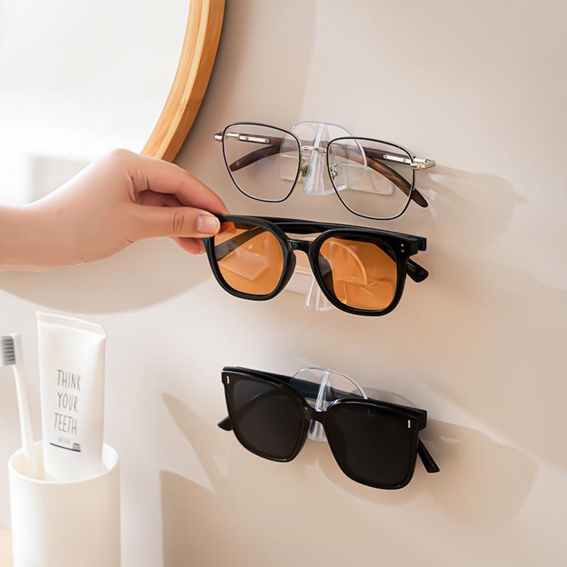 Wall-Mounted Punch-Free Sunglasses Storage Rack for Bathroom/Bedside