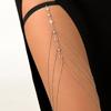 2024 New Women Bohemian Thigh Chain Simple Star Body Chains for Women Double-layer Metal Bodychain Fashion Thigh Jewelry Leg Cha