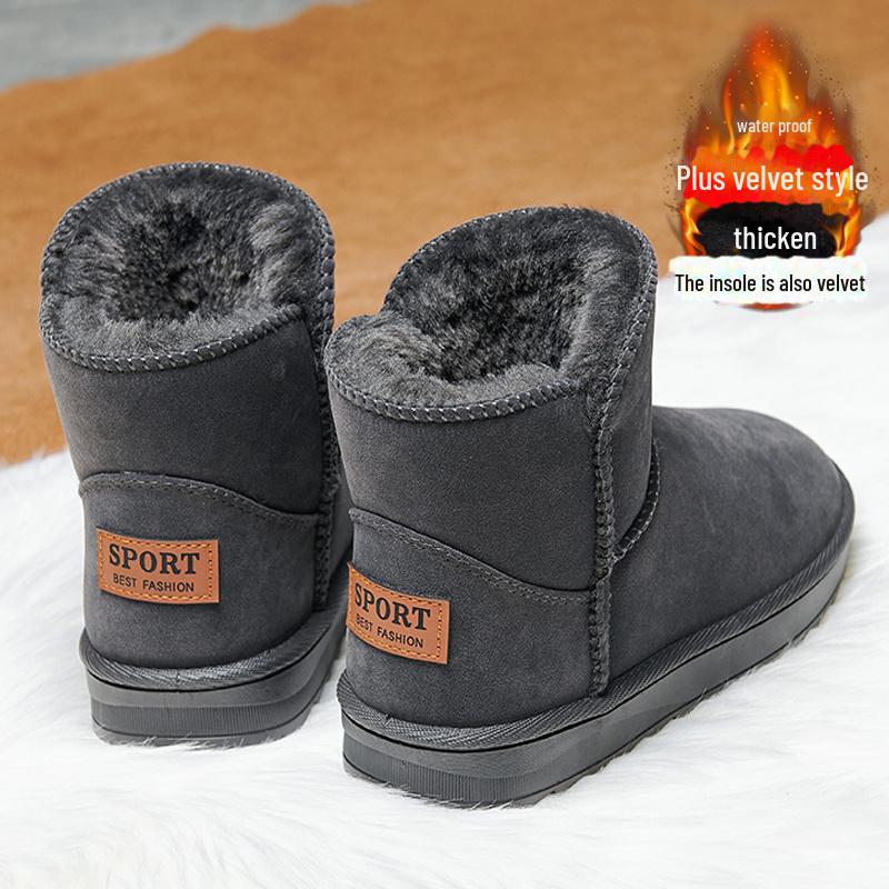

Men s Waterproof Non-Slip Fur-Lined Winter Snow Boots 43