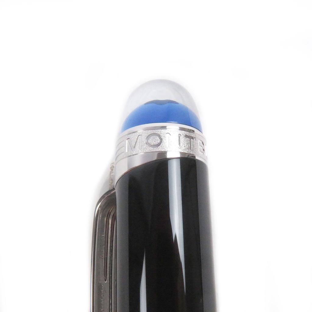Mükemmel MONTBLANC Tükenmez Kalem Starwalker Yeni Mavi Kubbe Siyah Gümüş Kullanılmış