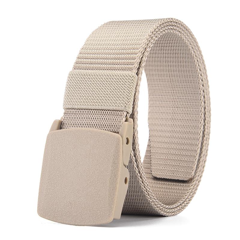 Canvas Belt with Automatic Plastic Buckle - Perfect for Outdoor Sports & Casual Wear Ideal Gift Choice