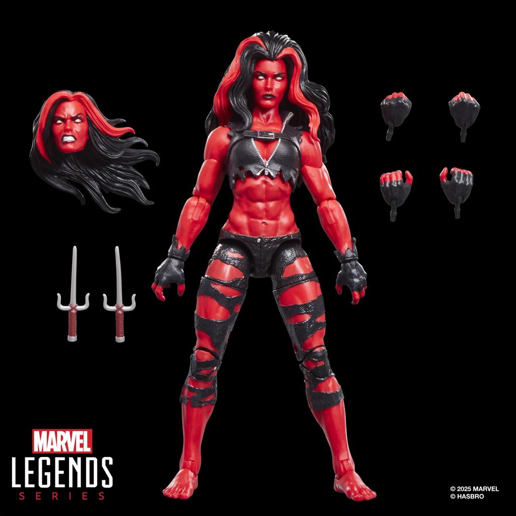 Hasbro Marvel Legends Series Hulk Red Comics Collectible Action Figure G2082 Authentic She-Hulk 6-Inch