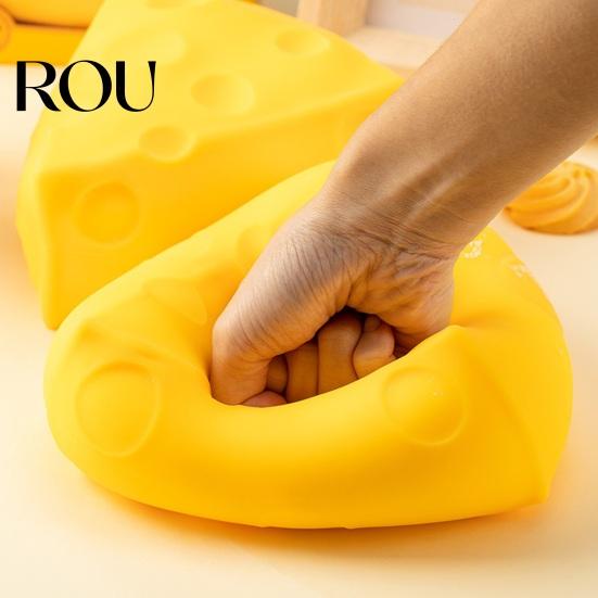 Cheese Sensory Toy Simulated Squeeze Unbreakable Stress Relief Slow Rising Decompression Block Fidget Simulation Food Pinch Square