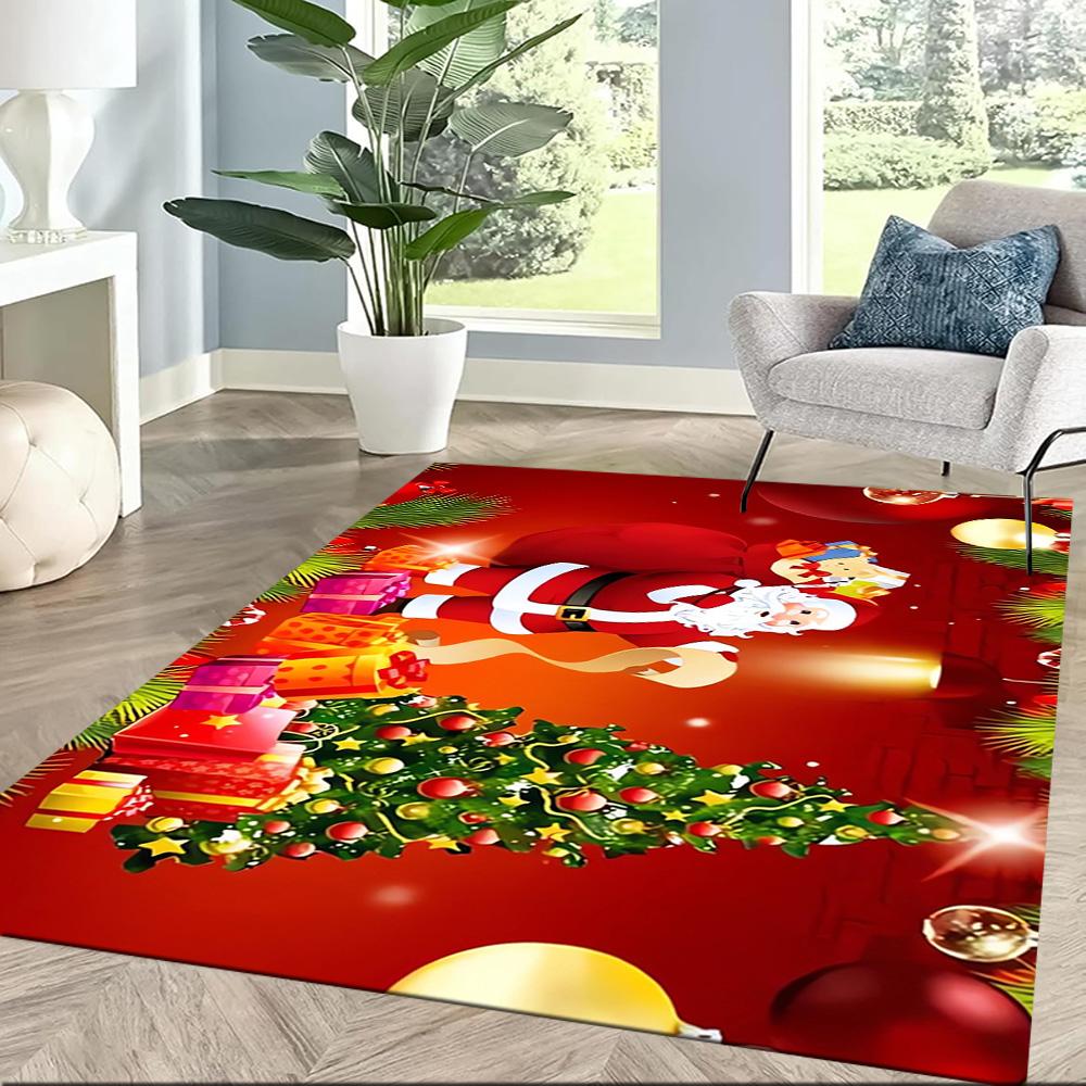 Christmas Santa Claus Gifts Floor Mats for Living Room, Bedroom and Room Decoration Are Suitable for Gifts.