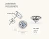 Douyin Bestseller: Versatile Moissanite Stud Earrings - Bubble Couple Style, S925 Sterling Silver, Fashionable & Elegant Jewelry