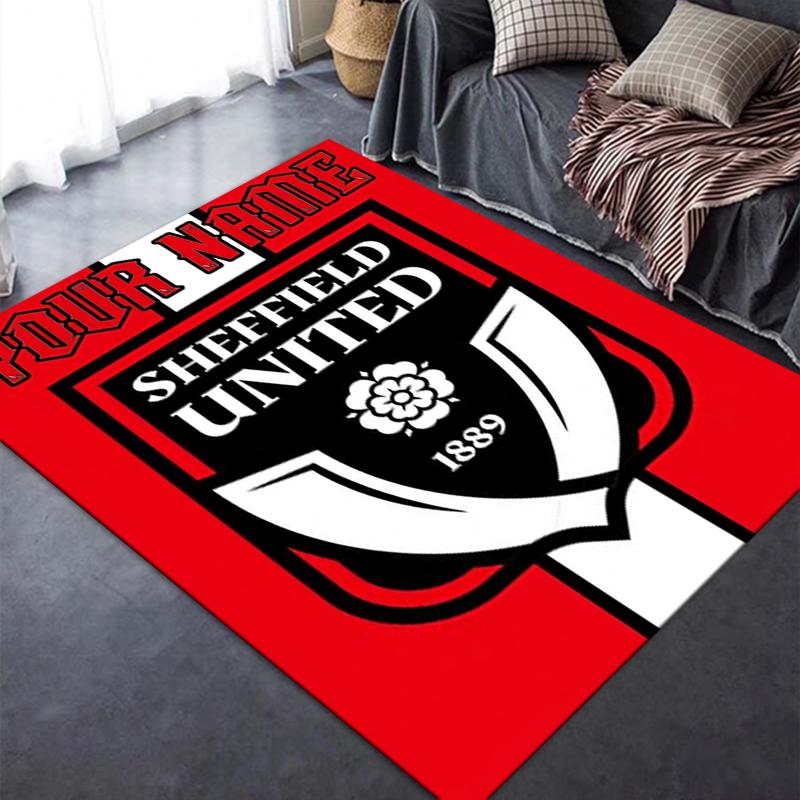 Custom Name Sheffield United FC Carpet Rug for Living Room Bedroom Home Sofa Decoration,Kids play Non-slip Floor Mat