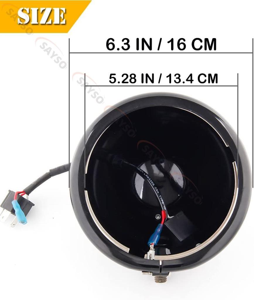 5 3/4" Round Motorcycle Accessories 5.75inch LED Headlight Housing Bucket For Sportster FXWG Chopper 5.75" Headlamp Cover