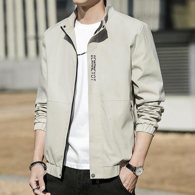 Men's Casual Jacket Youth Fashion Jacket Thin Section Stand-up Collar Fall Jacket Men's