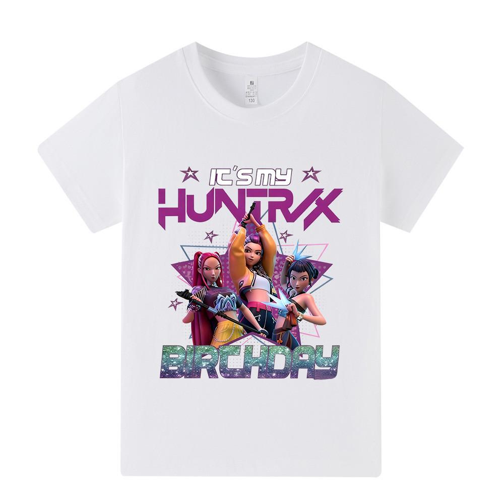 A1240 Kinder Jungen Mädchen Kpop Rumi Zoey Mira Print Kurzarm T-Shirt