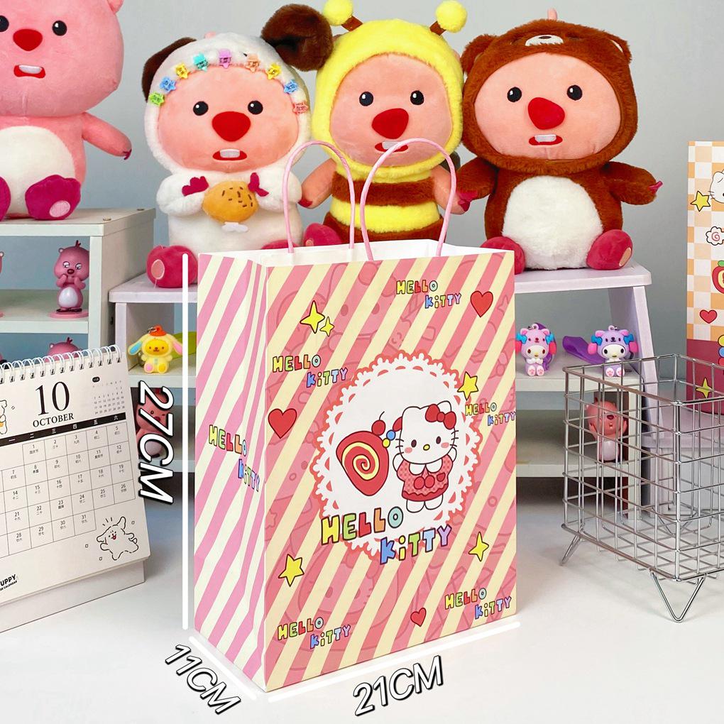 Cute Cartoon Kraft Paper Tote for Jewelry & Small Gifts