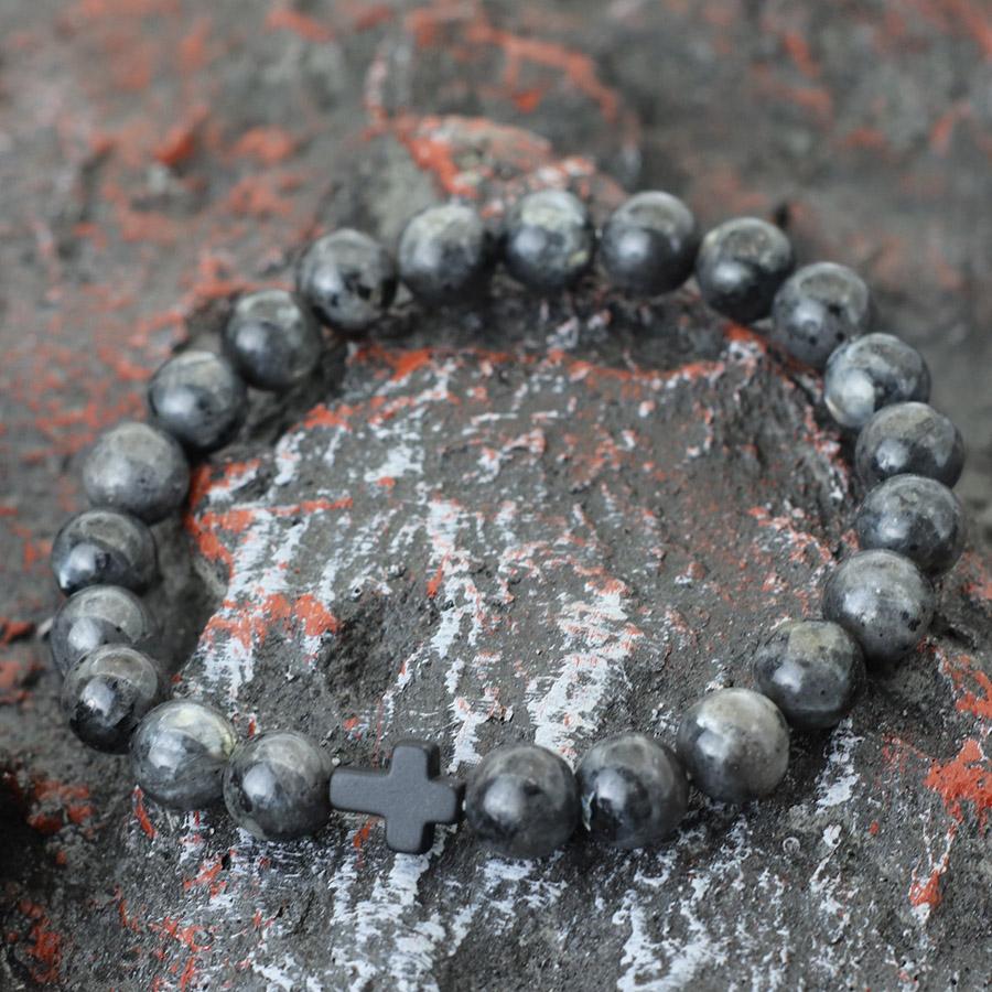 Minimalist Cross Bracelet Men Natural Tiger Eyes Lava Howlite Stone Beaded Braclet Healing Meditation Casual Accessories Joias