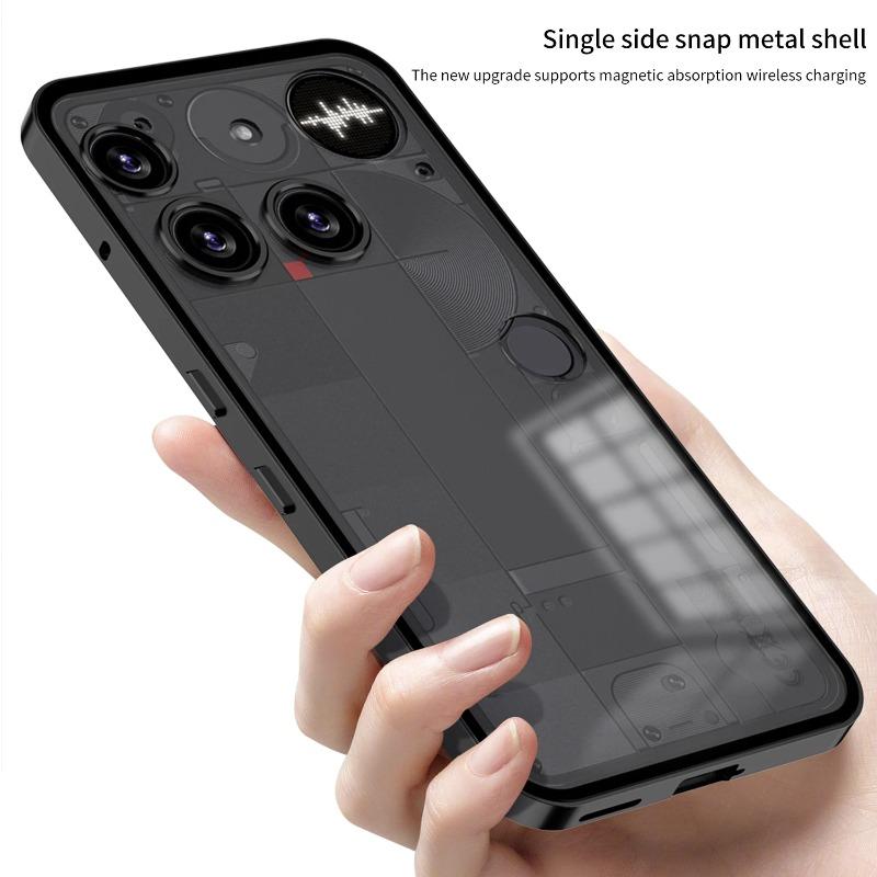 Custodia di Protezione Lente in Lega Metallica per Nothing Phone 3 Per Nothing Phone (3) Cover Rigida Trasparente in Vetro Temperato Antiurto