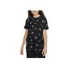 Nike Kids All Over Print Fitted Crew Neck Short Sleeve T-Shirt Kids Tops Black FD3968-010