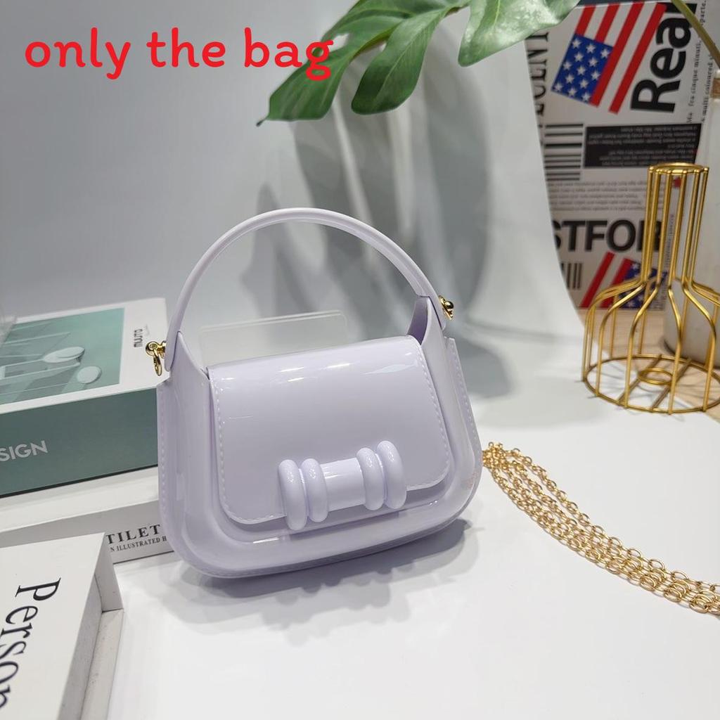 Pvc Jelly Bag Small Crossbody Childrens Purse With Chain For Daily Use