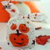 Transparent Cookie Bags with Drawstrings 48 Pcs Halloween Candy Bags, Kids Trick or Treat Goodie Cute Rabbit Small Containers for Party Ear