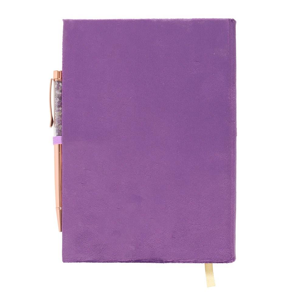 Something Different Book Of Spells Amethyst Crystal Notebook with Pen