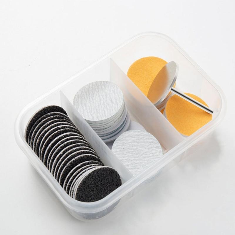60PCS Colorful Foot Grinding Sheets with Metal Base Efficient Callus Removal Suitable for Skin Fast Replacement System