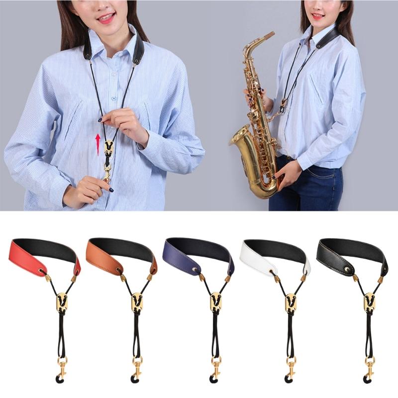 Universal Shoulder Harness Padded Leather Sax Neck Strap Sax Accessories