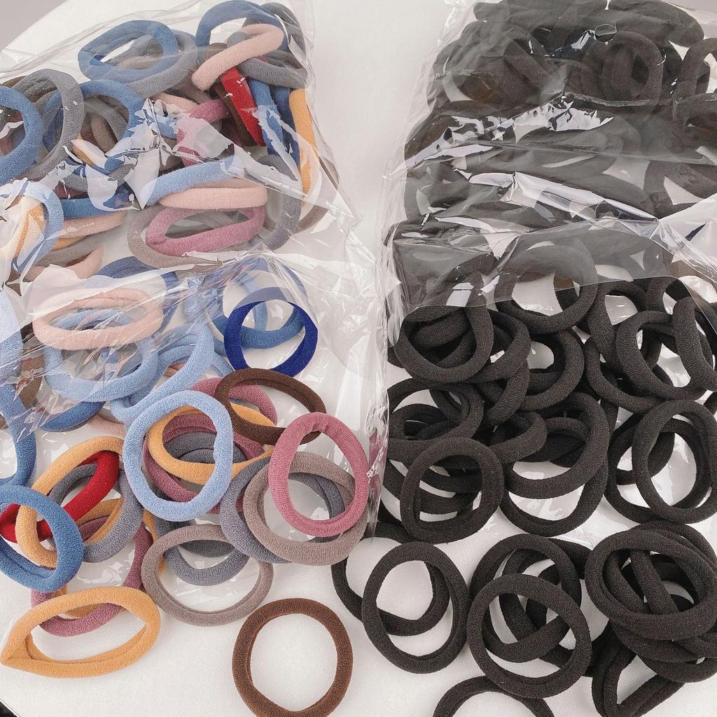 50PCS/Set New Women Girls Candy Colors Nylon Basic Scrunchie Hair Tie Ponytail Hold Hair Rubber Bands Fashion Hair Accessories