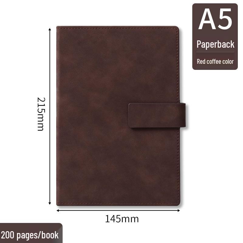 Custom Logo Sheepskin Thick Office Notebook Set - B5 Diary & A5 Notepad