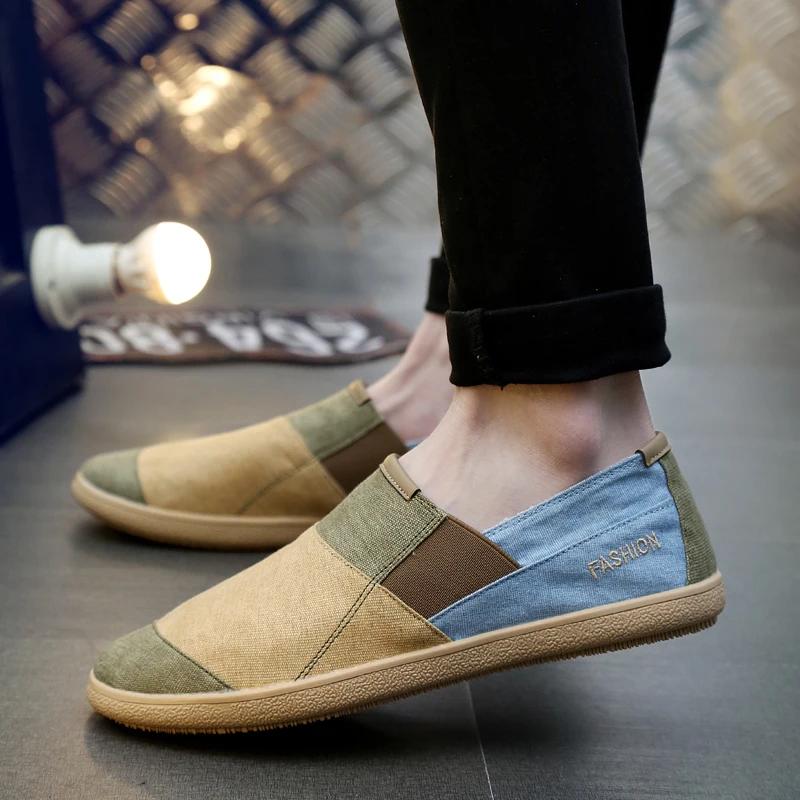 Men Causal Shoes Trend Slip on Loafers Men Flat Canvas Man Shoes Summer Espadrilles Men Casual Shoes Men's Sneakers Zapatillas