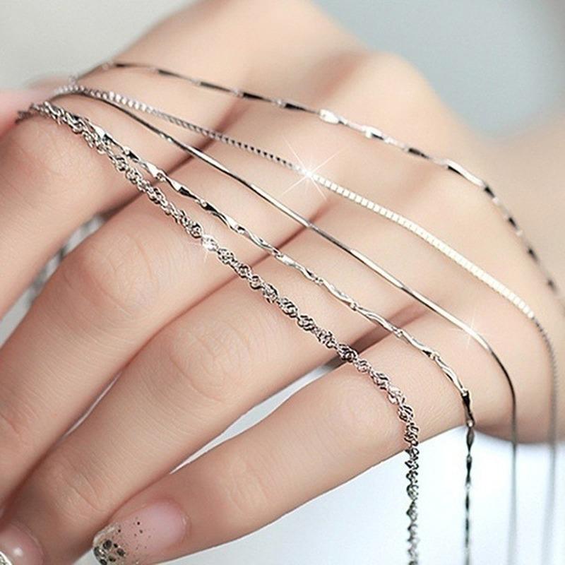 Link Jewelry Simple Necklace Set Chains 