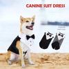 Elegante Caballero Perro Traje de Esmoquin Personalizable Remolcable Fiesta de Bodas Cumpleaños Formal Occidental Vestido para Perro Disfraz para Perro Pequeño Grande