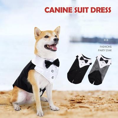 Handsome Gentleman Dog Tuxedo Suit Personalized Towable Wedding Party Birthday Western Formal Dog Dress Small Large Dog Costume