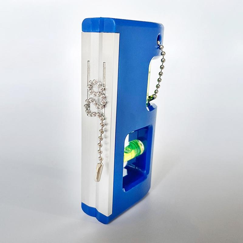 Portable Pocket Level Spirit Bubble Level with Metal Keychain Hook for Determining Horizontal & Vertical Plane