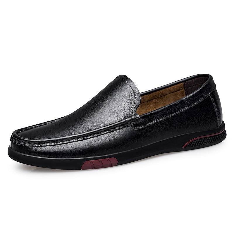 Men s Genuine Leather Slip-On Loafers - Casual Driving Shoes 43