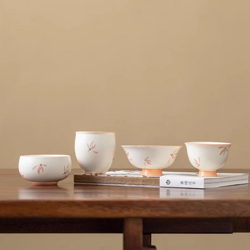 1 Stück Chinesische Vintage Keramik Teetasse Handgefertigt Orchideenmuster Teetasse Haushalt Teeschale Meistertasse Persönliche Teegeschirr Zubehör