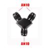 High Quality Y Block Adapter Fittings Adaptor AN4 AN6 AN8 AN10 Black Y Type Oil Pipe Joint Male Thread Fuel Hose Fitting