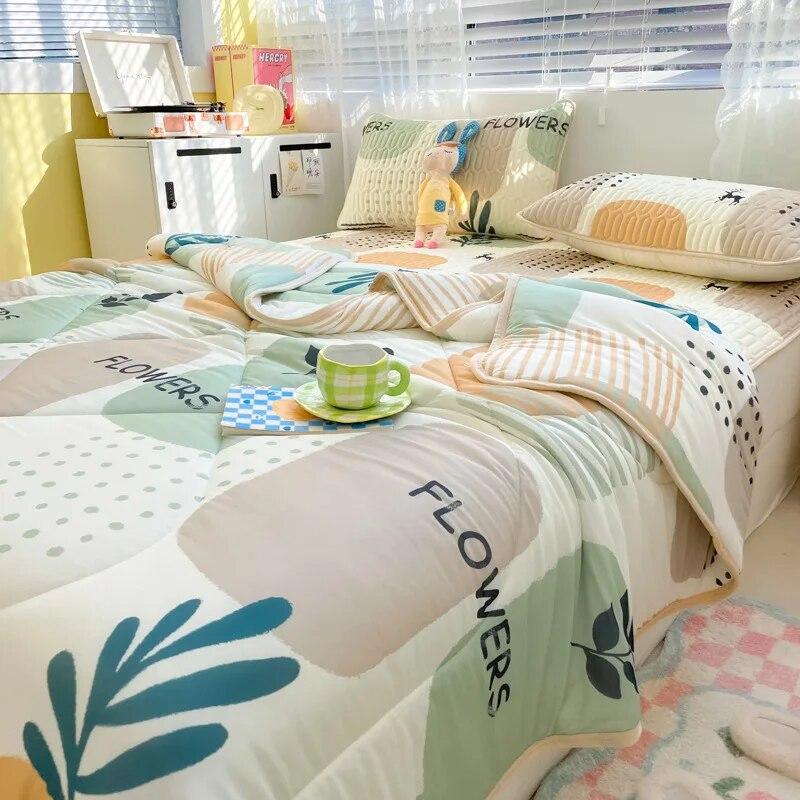 Letní latexová chladící prostěradla s povlaky na polštáře šetrné k pokožce Chránič matrace Potahy s elastickým pásem Klimatizační podložka