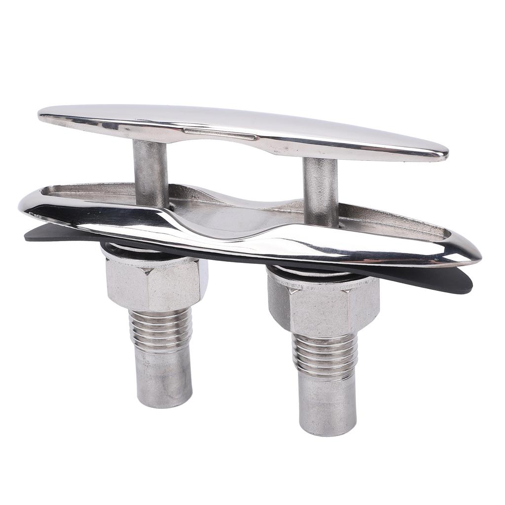 6 Inch Pull Up Cleat 316 Stainless Steel Flush Mount Retractable Boat Cleat Heavy Duty Marine Dock Cleat for RV Yacht