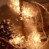 LED Snowflake Light String USB Fairy Pendants Garland Wedding Outdoor Garden Indoor Living Room New Year Christmas Decoration