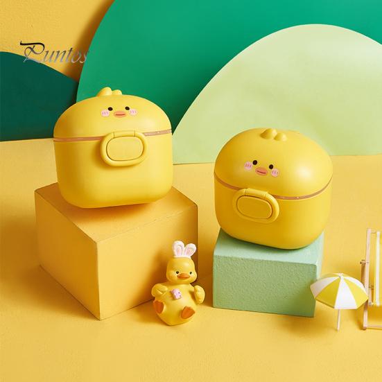 Milk Powder Box Formula Dispenser with Scoop Food Grade No Odor Cute Duckling Shape Formula Storage Container Baby Milk Powder Snacks Nuts Box