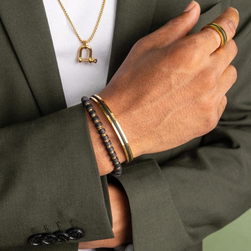 PIG & HEN Nabak 6 Bracelet - Black X Gold