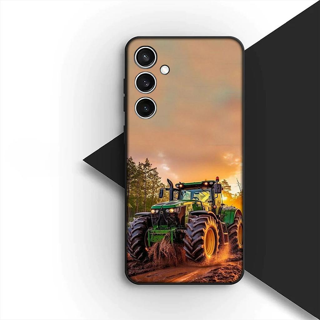 Farm Vehicle Tractor Phone Cover for Samsung Galaxy S25 Edge S26 S24 FE Ultra Plus A08 A18 S25+ S23+ A56 5G Protective Case