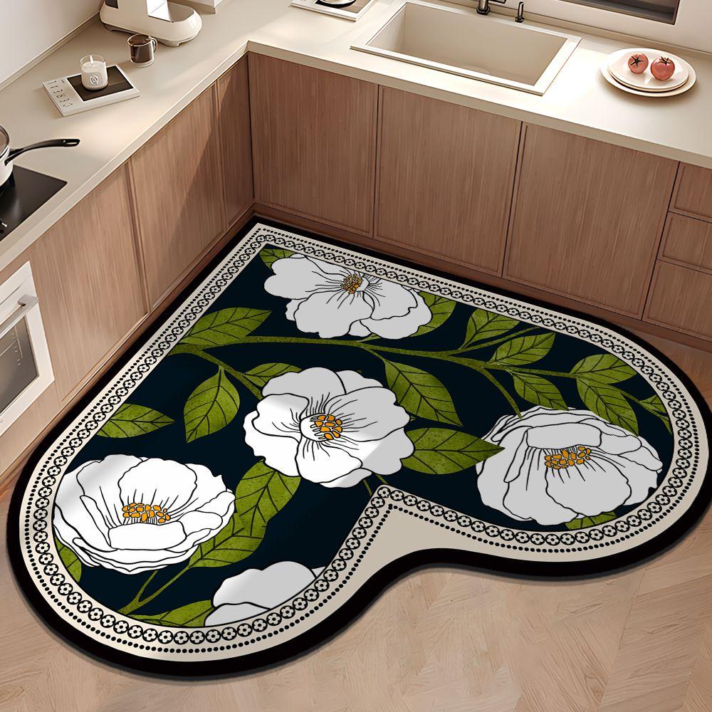 

Милый коврик в форме сердца, впитывающий грязь, устойчивый к износу и скольжению для кухни и ванной комнаты 100 * 100cm