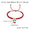 Hot Geometry Zircon Cherry Weaving Adjustable Bracelet Trendy Fashion Versatile Creative Design Couple Jewelry Gift