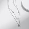 Moissanite D Color Double Layer Pendant Necklace 925 Sterling Silver Round Stylish Choker Necklace For Women Jewelry