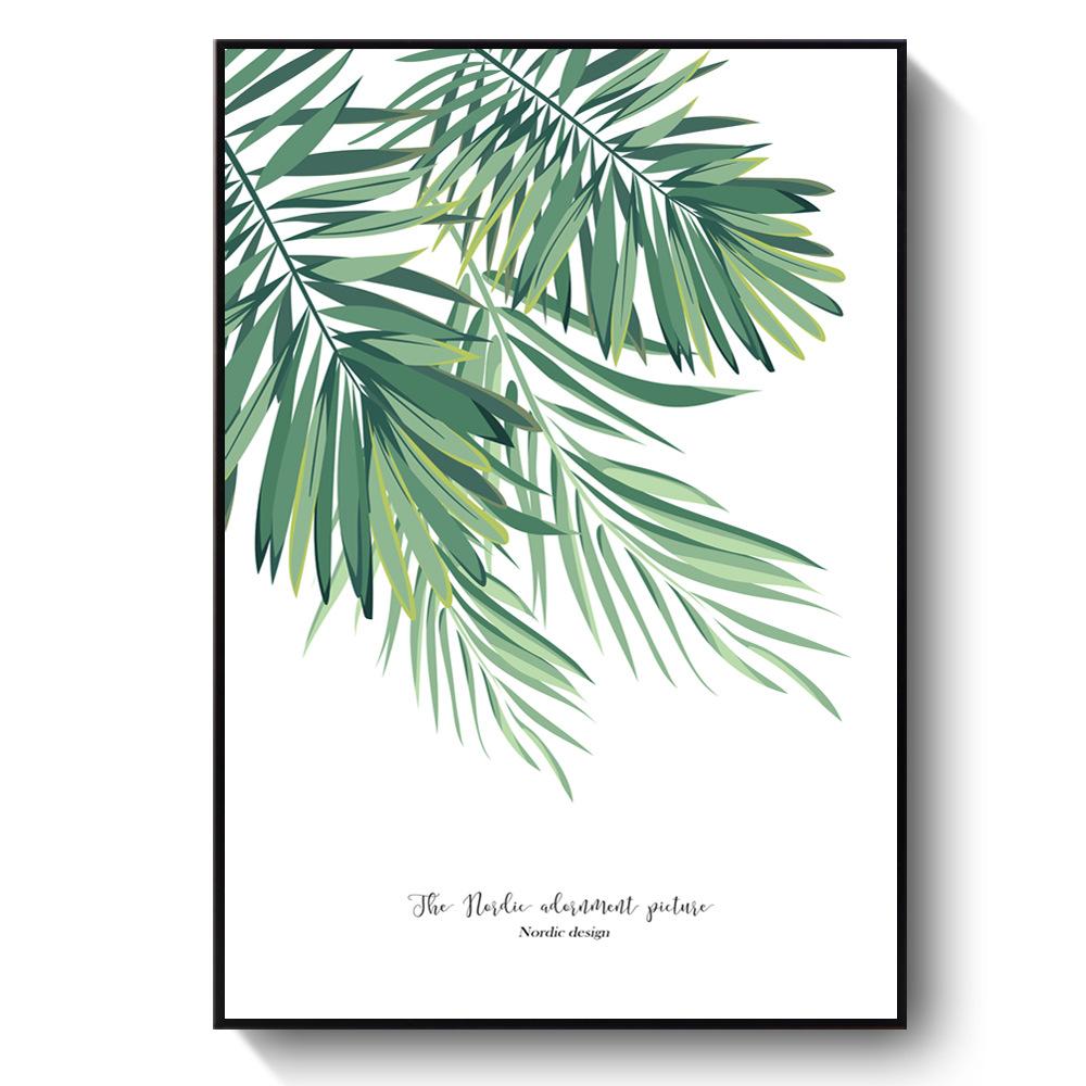 

Минималистичная скандинавская домашняя декоративная картина с зеленым растением, отель, клуб, витрина, холст, картина, настенная живопись маслом, картина 21*30cm