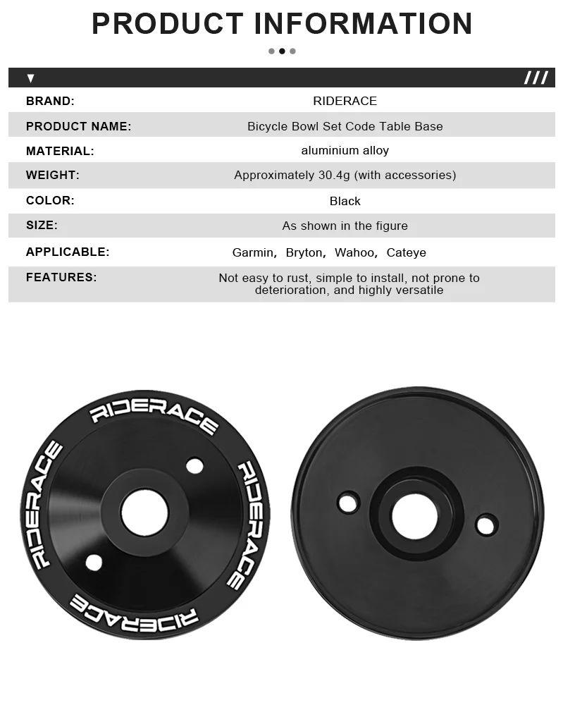 RIDERACE Fahrradcomputerhalter, Aluminiumlegierung, MTB-Fahrrad, Stoppuhr, Vorbau, obere Kappe, Halterung für Garmin GPS-Tachometer