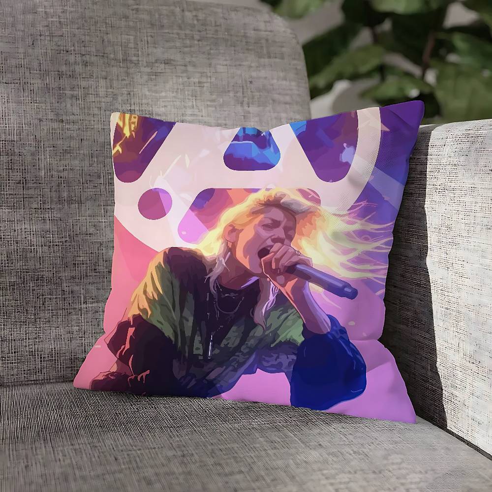 Rock E-Emily A-Armstrong Throw Pillow Case For 45x45cm 40x40cm 55x55cm 50x50cm 30x30cm Square Car Pillowcase Shell
