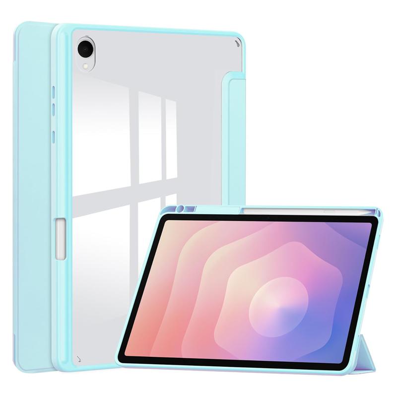 

For Samsung Galaxy Tab S11 11 Inch 2025 Case Transparent Acrylic Back Cover for Samsung Tab S9 11 S10 FE Lite 10.9 Funda S9 FE 11 inch небесно-голубой