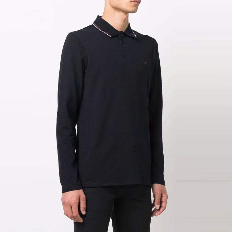 EMPORIO ARMANI Longsleeved Logo-print Polo Shirt 8N1FB5-1JPTZ-0920