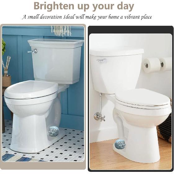 2 Pieces Decorative Toilet Bolt Cover, Cute Animal Toilet Bolt Cover,Craftsmanship Ceramic Toilet Bolt Cover, Cute Bathroom Decoration, Easy to